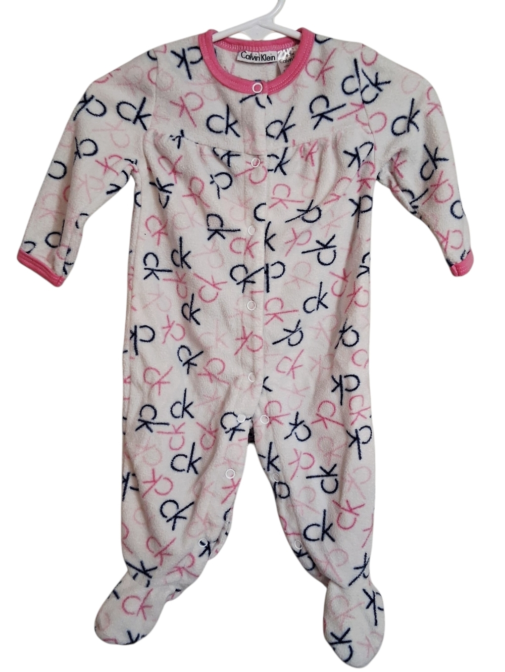 Calvin Klein | Baby 0-3M |  Cozy Fleece Footed Sleeper